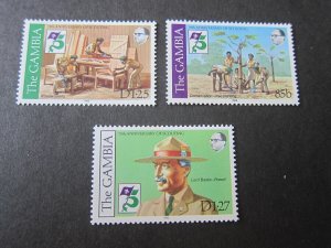 Gambia 1982 Sc 440-2 scout set MNH