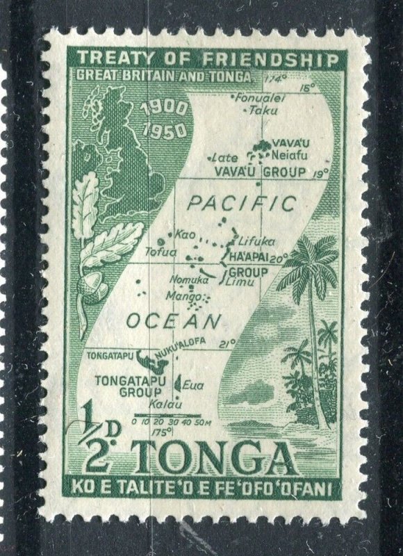 TONGA(stamp) 1951 Britain Treaty issue fine MINT MNH 1/2d. value