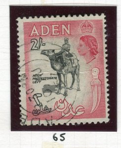 ADEN; 1953 early QEII Pictorial issue used Shade of 2s. value