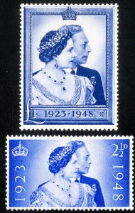 Great Britain Stamps # 267-8 MLH VF Queen Elizabeth 2 Wedding Scott Value $40.00