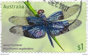 AUSTRALIA 2017 $1 Multicoloured, Stamp Collecting Month-Jewel Flutterer Micro...