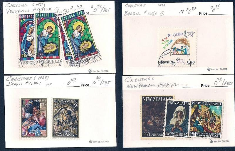 WORLDWIDE Topical Christmas (70) Different Sets Mint & Used