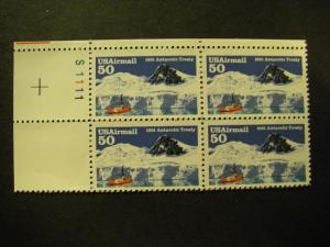 Scott C130, 50c Antarctic Treaty, PB4 #S1111 UL, MNH Airmail Beauty