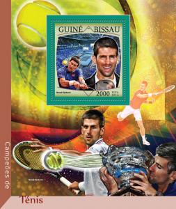 Guinea-Bissau Sports Stamps 2016 MNH Tennis Novak Djokovic 1v S/S