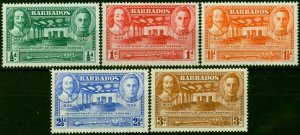 Barbados 1939 Set of 5 SG257-261 Fine MM