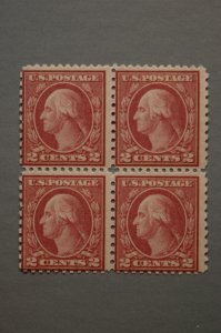 United States #540 2 Cent Washington Block of  Four MNH