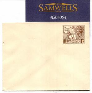 MS4094 Great Britain Stationery 1924 WEMBLEY 1½d EMPIRE EXHIBITION Envelope LION