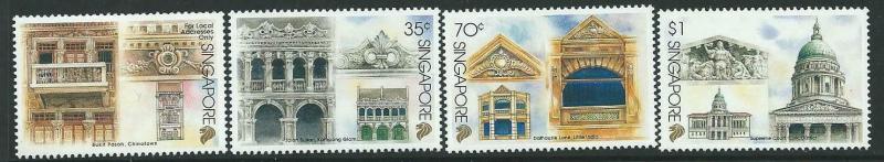 SINGAPORE SG822/5 1996 ARCHITECTURAL CONSERVATION MNH