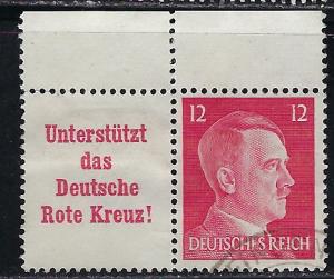 Germany Reich Scott # 513, label A17.2, used, se-tenant, W156