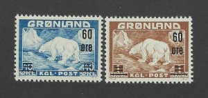 Greenland Scott 39-40 Mint Never Hinged VF