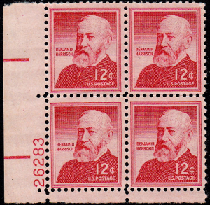 United States  P# Block of 4, Harrison, See Description