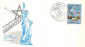 MOROCCO - Statue of Liberty FDC 1976 - Fleetwood