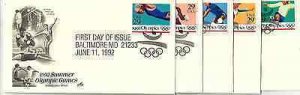 2637-2641 -  SUMMER OLYMPICS  29c 1992, U/A ARTCRAFT SET/...