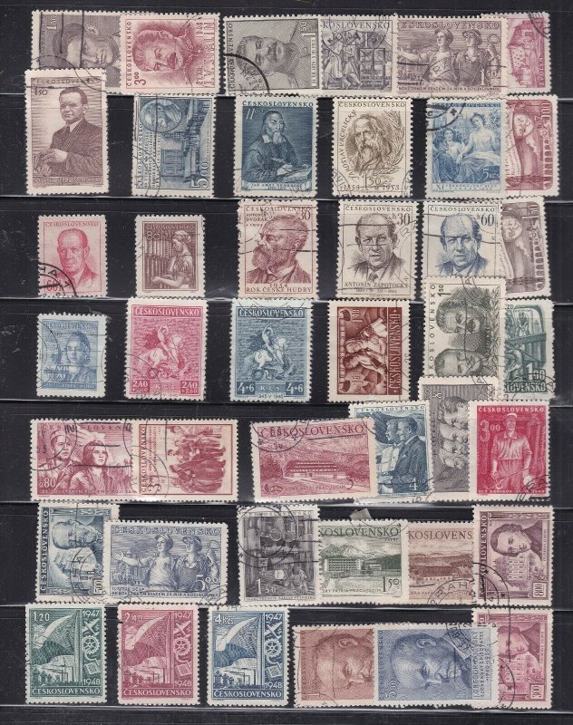 CZECHOSLOVAKIA  ^^^^^x42 used  collection  on  stock page  $$@ ta100cza