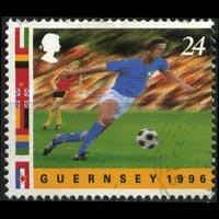 GUERNSEY 1996 - Scott# 567a European Soccer 24p Used