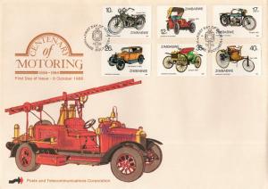 Zimbabwe - 1986 Motoring Centenary FDC SG 700-705