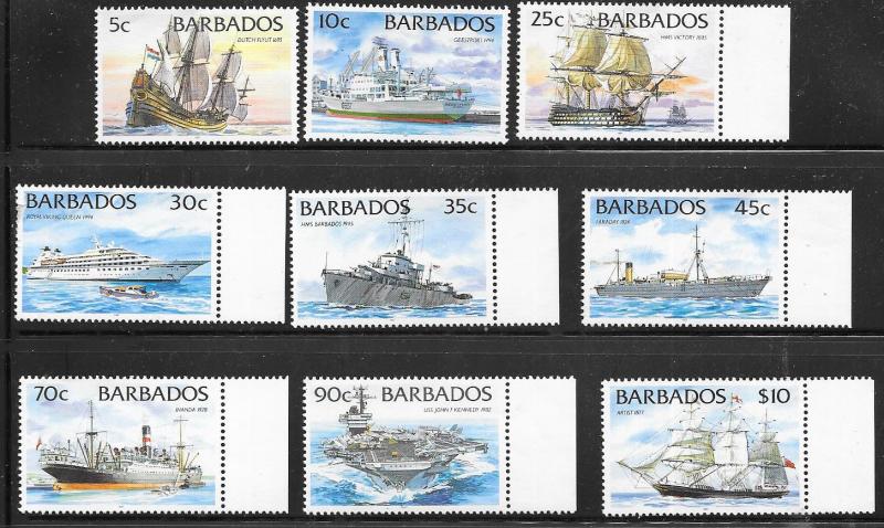 Barbados #872a-885a  SHIPS 1997 set complete  (MNH)  CV $29.75