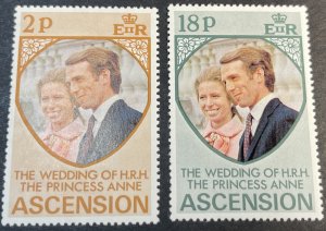 ASCENSION ISLAND # 177-178-MINT NEVER/HINGED--COMPLETE SET--1973