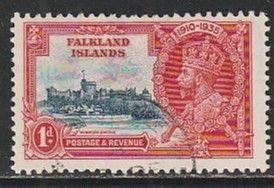 1935 Falkland Islands - Sc 77 - used VF - 1 single - Silver Jubilee