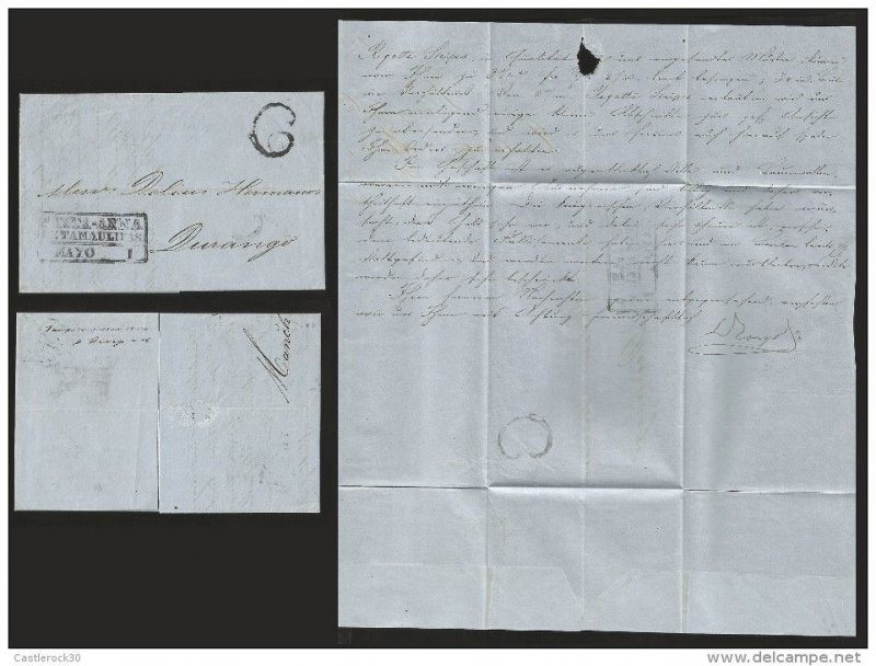 RG)1854 UK, SANTA-ANA DE TAMAULIPAS BLACK BOX, RATED 6 REALES, WRITTEN BY DROEG
