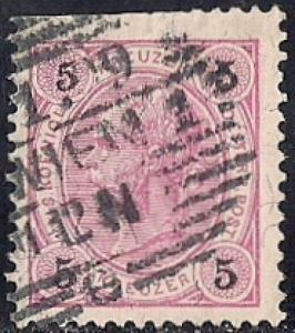 Austria #54 5 KR Franz Josef used VF