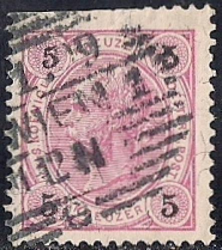 Austria #54 5 KR Franz Josef used VF