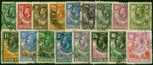 Northern Rhodesia 1925 Set of 17 SG1-17 Fine Used