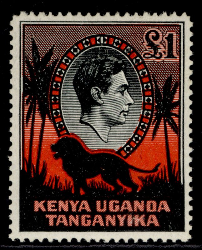 KENYA UGANDA TANGANYIKA GVI SG150ab, £1 black & red, M MINT. Cat £42. 