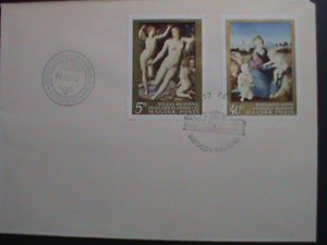 HUNGARY 1968 FDC FAMOUS PAINTING FROM MUSIUM OF FINE ARTS, BUDAPEST MNH VF
