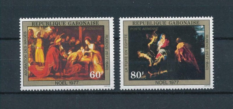 [104718] Gabon 1977 Christmas Weihnachten art paintings Rubens  MNH