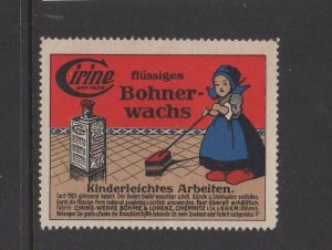 German Advertising Stamp - Cirine Liquid Floor Wax Children Can Do It