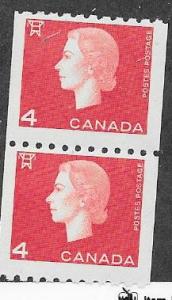 Canada #408 4c coil pair (MNH) CV $9.50