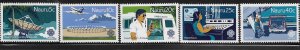 NAURU, 268-272, MNH,WORLD COMMUNICATION YEAR 1983