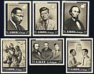 Ajman Michel 289 A-294A, MNH, Martin Luther King and Human Rights