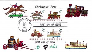 Pugh Designed/Painted Christmas Toys FDC...32 of 84 created!