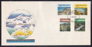 New Zealand Scott 824-7 FDC - Scenic Views