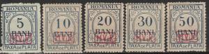 Romania #3NJ3-7  F-VF Unused CV $25.00 (S535)