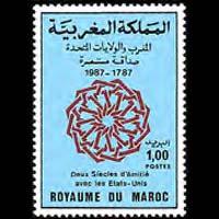 MOROCCO 1987 - Scott# 642 US Raletions Set of 1 NH