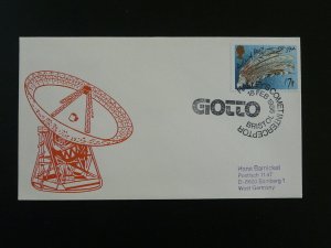 space astronomy Giotto probe meets Halley's comet cover 1986 Great Britain 93308