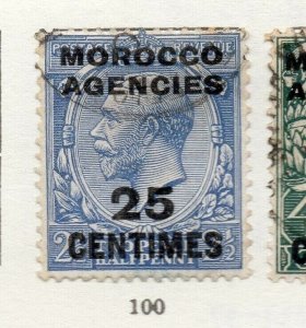 Morocco Agencies 1920s-30s Early Issue Fine Used 25c. Optd Surcharged NW-168928