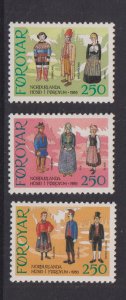 Faroe Islands    #101a-c    MNH  1983   Costumes