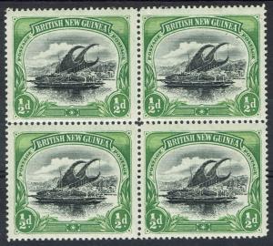 PAPUA 1901 LAKATOI BRITISH NEW GUINEA 1/2D MNH ** BLOCK VERTICAL WMK 