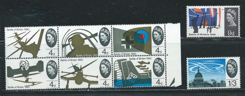 Great Britain 430-7 1965 25th Battle of Britain set MNH