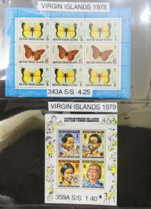 EDW1949SELL : VIRGIN ISLANDS Nice collection of VF MNH S/S & strips Retails $277