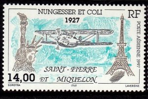 SPM , St. Pierre et Miquelon1997 - Airmail -Flight Disappearance -  MNH  # C74