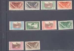 French Polynesia #126-127, 129-135, Incomplete Set(9), 1941, Hinged