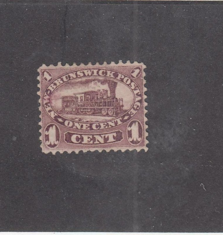 NEW BRUNSWICK (MK4603)  # 6 VF-MNG 1cts  LOCOMOTIVE /RED-LILAC /1860 CAT VAL $60