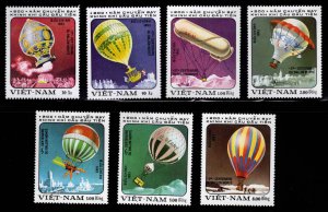 Unified Viet Nam Scott 1261-1267 Unused NGAI Balloon stamp set