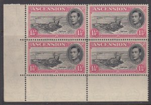 Ascension, Scott 42Cd (SG 40d), MNH block of four