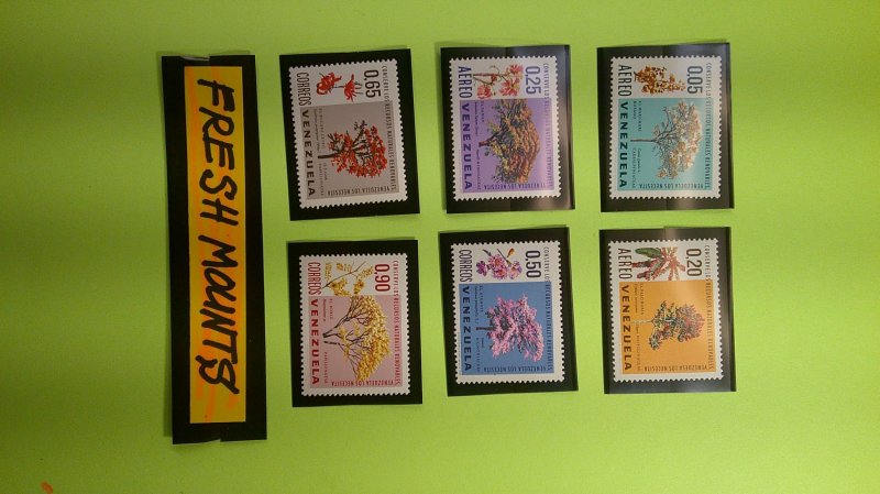 Venezuela 1969 Trees Issue Scott#935-937; C1009-C1011 Mint XF NH CPL set of 6